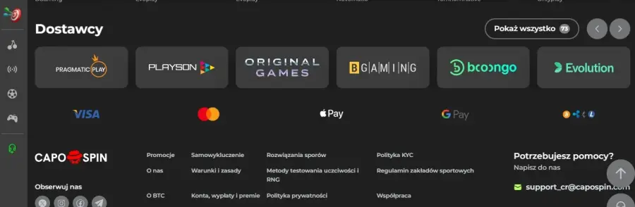 Capospin online casino pl